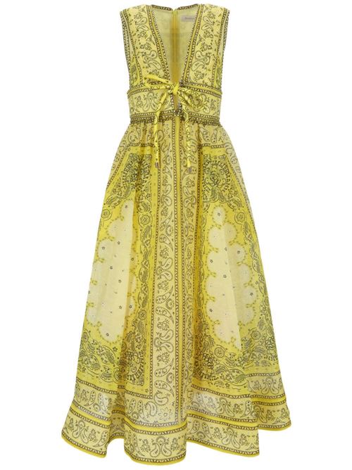 Abito con stampa a bandana giallo Zimmermann | 8805DMATYELLOW BANDANA